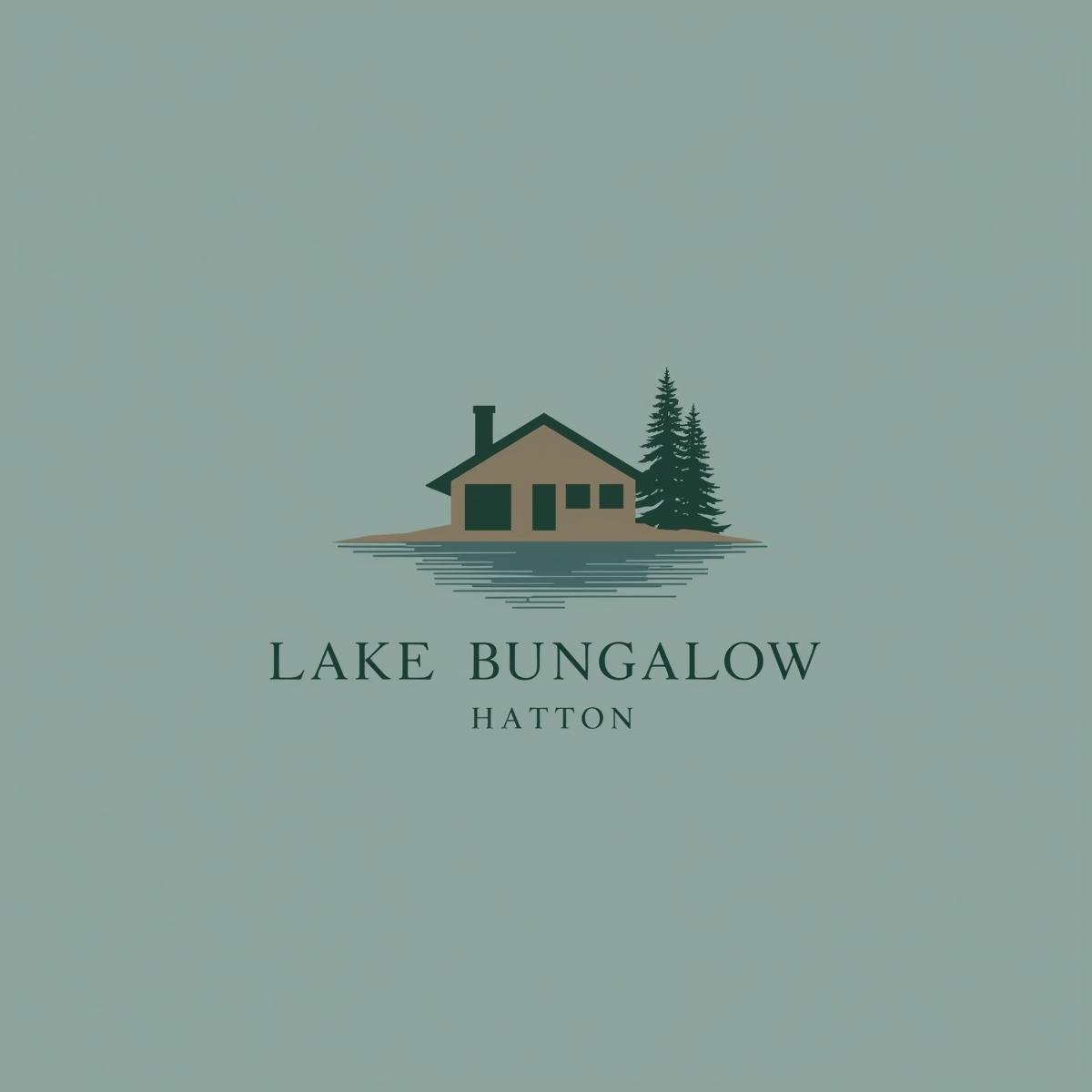 create me a holiday bungalow logo for this brand lake buglow hatton